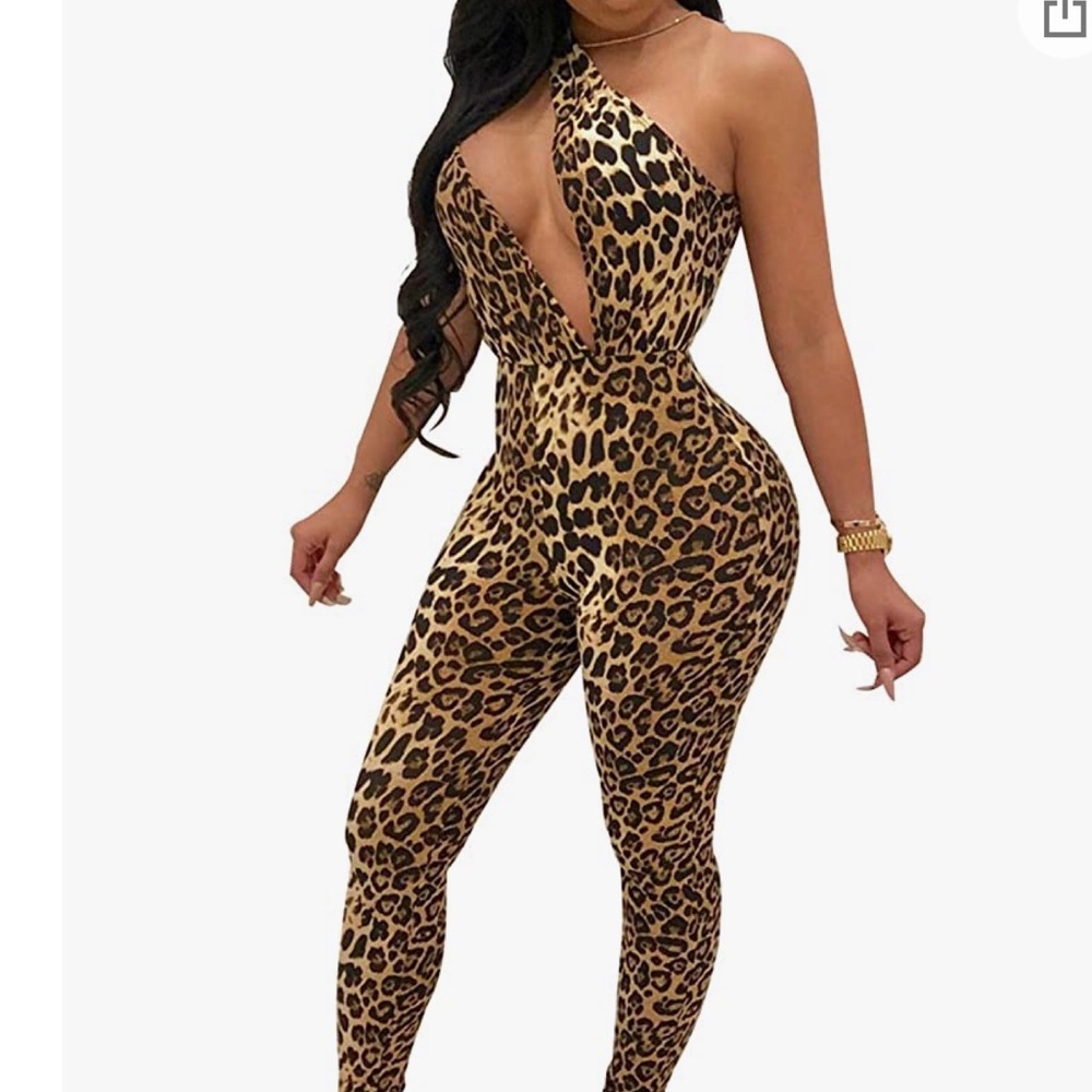 Leopard print jumpsuit